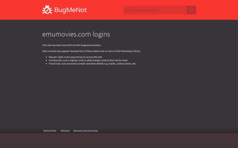 emumovies.com passwords - BugMeNot