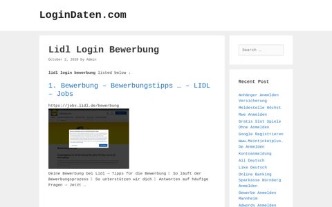 Lidl Login Bewerbung - LoginDaten.com