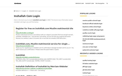 Inshallah Com Login ❤️ One Click Access - iLoveLogin