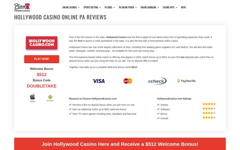 Hollywood Casino Promo Code for $502 Deposit Bonus