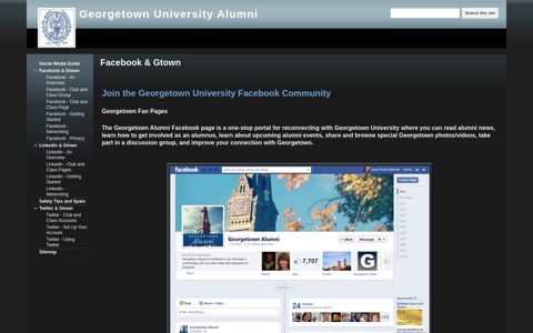 Facebook & Gtown - Georgetown University Alumni