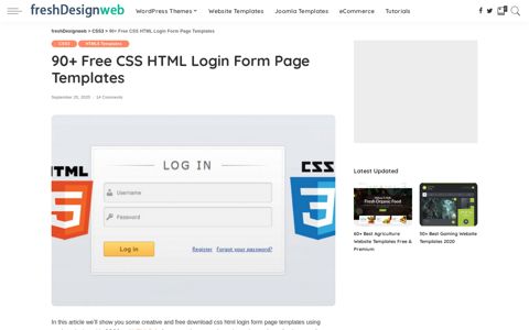 90+ Free CSS HTML Login Form Page Templates ...