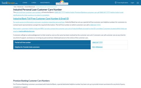 IndusInd Personal Loan Customer Care - 24x7 Toll-Free ...