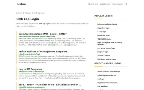 Iimb Eep Login ❤️ One Click Access - iLoveLogin