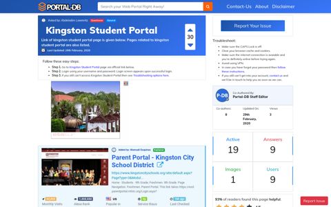 Kingston Student Portal