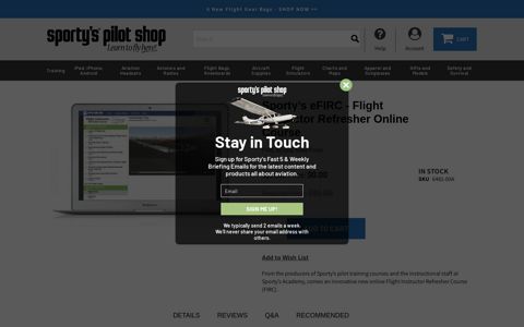 Sporty's eFIRC - Flight Instructor Refresher Online Course
