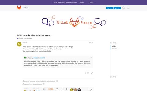 Where is the admin area? - Tutorials, Tips & Tricks - GitLab ...