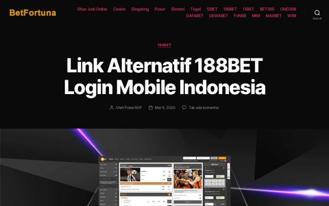 Link Alternatif 188BET Login Mobile Indonesia | BETFORTUNA