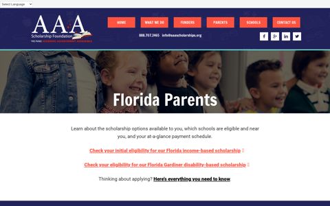 Florida Parents - AAA Scholarship Foundation