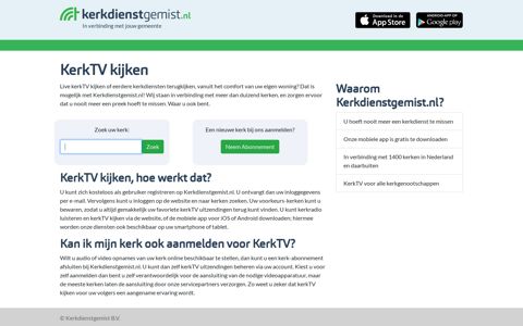 KerkTV kijken - Kerkdienstgemist.nl