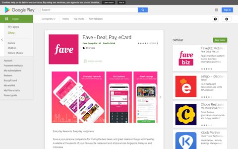 Fave - Deal, Pay, eCard – Apps on Google Play