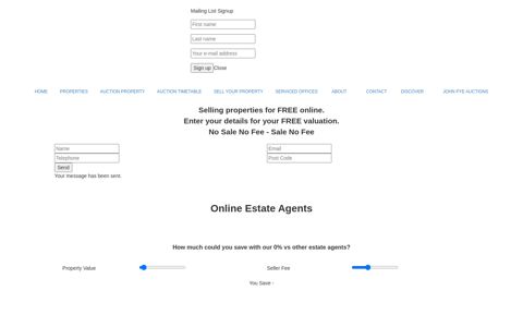 John Pye: Online Estate Agents & Property Auctions | No Sale ...