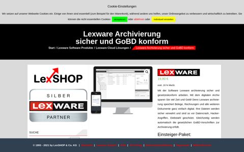 Lexware Archivierung - Sicher und Gesetzeskonform | LexSHOP