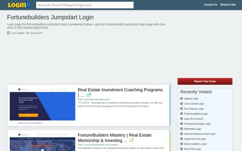 Fortunebuilders Jumpstart Login - Loginii.com