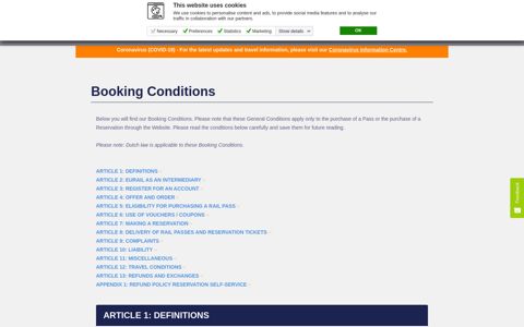 Booking Conditions | Interrail.eu