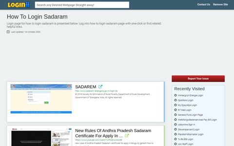 How To Login Sadaram - Loginii.com