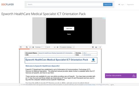 Epworth HealthCare Medical Specialist ICT Orientation Pack ...