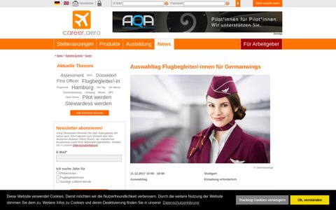 Germanwings Jobs – Auswahltag Flugbegleiter/-innen für ...