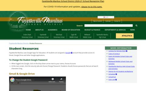 Student Resources - Fayetteville-Manlius Schools