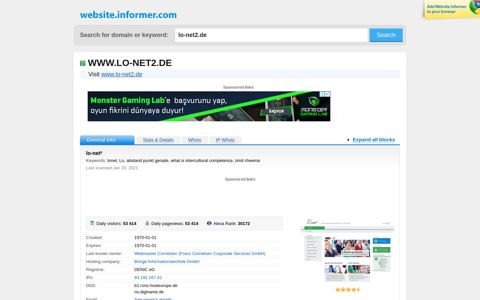 lo-net2.de at Website Informer. lo-net². Visit Lo Net2.