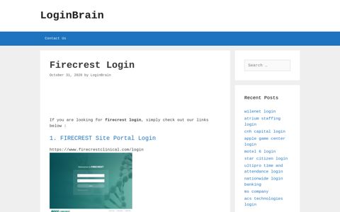 Firecrest - Firecrest Site Portal Login - LoginBrain