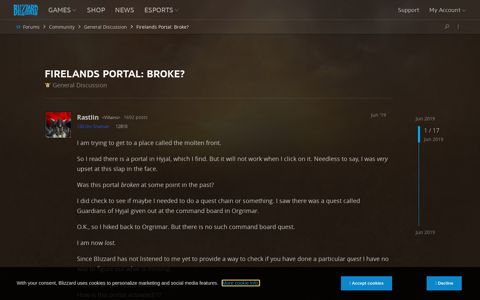 Firelands Portal: Broke? - World of Warcraft Forums