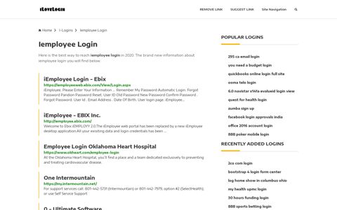 Iemployee Login ❤️ One Click Access - iLoveLogin
