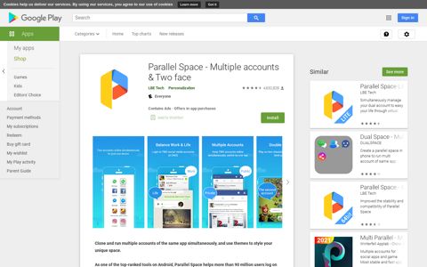 Parallel Space - Multiple accounts & Two face - Apps on ...