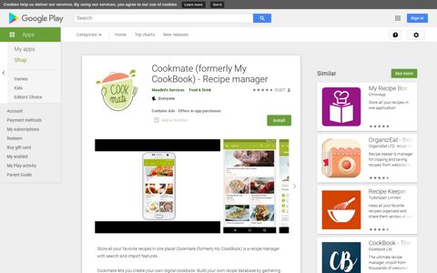 Cookmate (formerly My CookBook) - Recipe manager - Apps ...