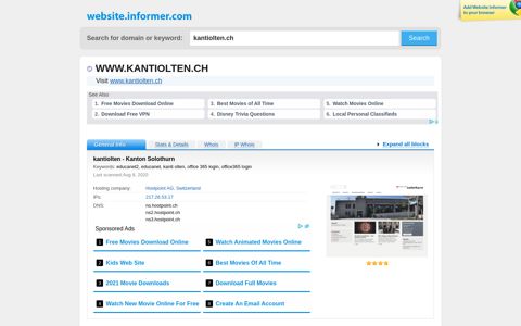 kantiolten.ch at WI. kantiolten - Kanton Solothurn - Website Informer