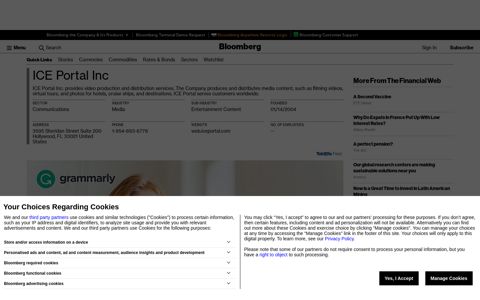ICE Portal Inc - Company Profile and News - Bloomberg Markets