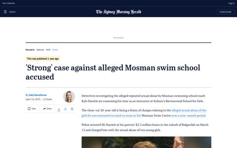 'Strong' case against alleged Mosman swim school accused