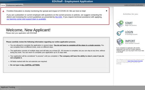 EDUStaff - Employment Application