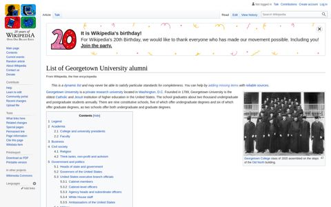 List of Georgetown University alumni - Wikipedia
