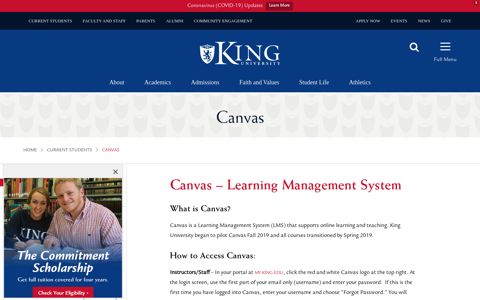 Canvas | King University