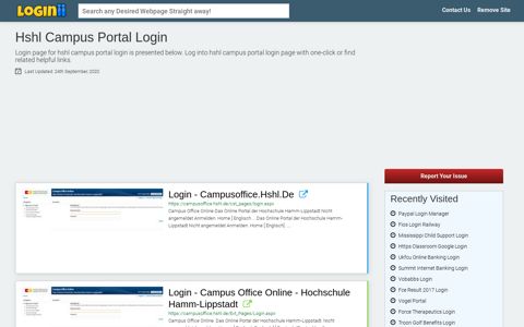 Hshl Campus Portal Login - Loginii.com