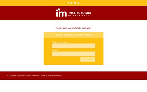 Login - Portal do Instrutor I'M - Instituto Mix