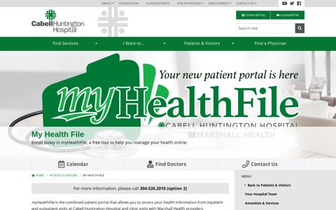My Health File - Cabell Huntington Hospital - Huntington, WV