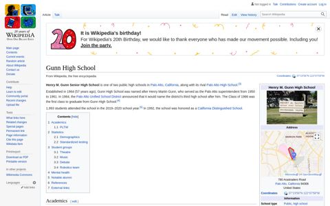 Gunn High School - Wikipedia