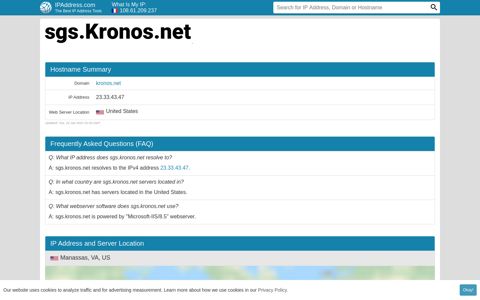 ▷ sgs.Kronos.net : Kronos Workforce Central(R)