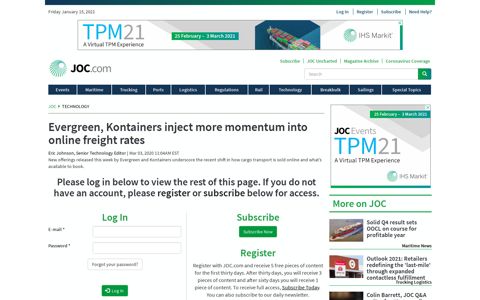 International-Logistics: Evergreen, Kontainers inject more ...