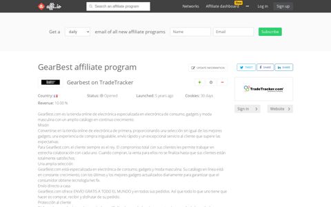 GearBest affiliate program