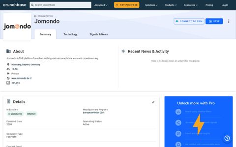 Jomondo - Crunchbase Company Profile & Funding