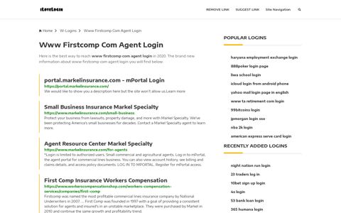 Www Firstcomp Com Agent Login ❤️ One Click Access - iLoveLogin