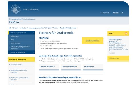 FlexNow für Studierende - Prüfungsverwaltungssystem FlexNow