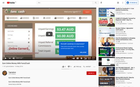 Earn Online Money With Fans2Cash - YouTube