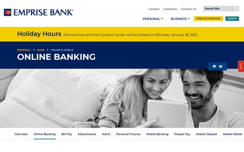 Online Banking | Personal Online & Mobile Tools | Emprise Bank