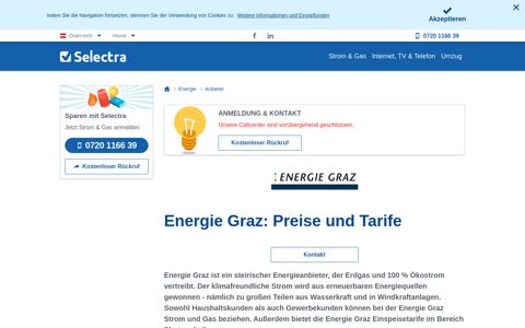 Energie Graz: Preise, Tarife und Angebote im Vergleich