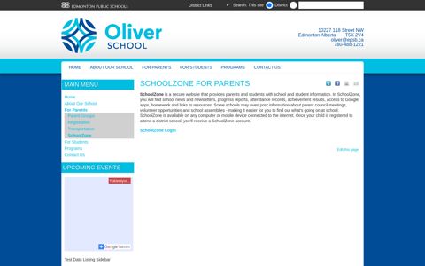 SchoolZone for Parents - Oliver School - Edmonton Public ...