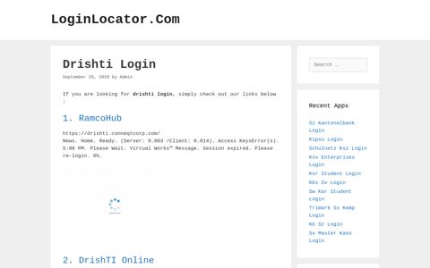 Drishti Login - LoginLocator.Com
